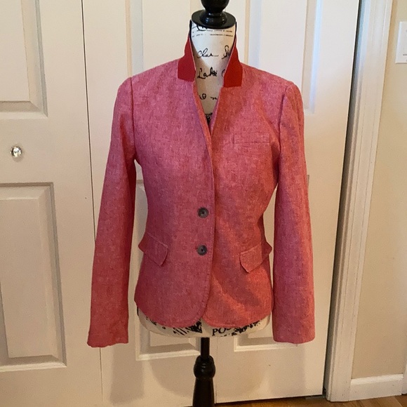 J. Crew Schoolboy Linen jacket Sz 8 - Picture 2 of 9